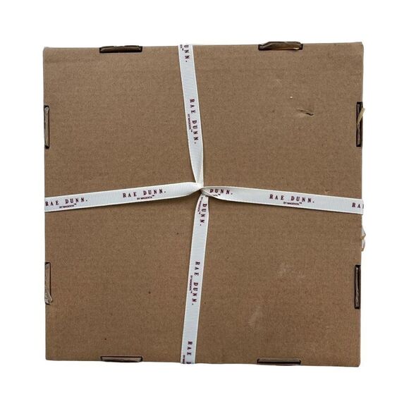 Rae Dunn by Magenta Set of 4 Ceramic Drink Coasters (Red/Mrs Claus/Elf) NWT - Picture 2 of 5